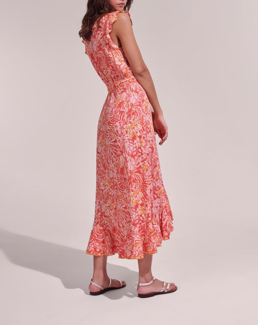 Robe Midi Aude - Orange Tropical - Femme