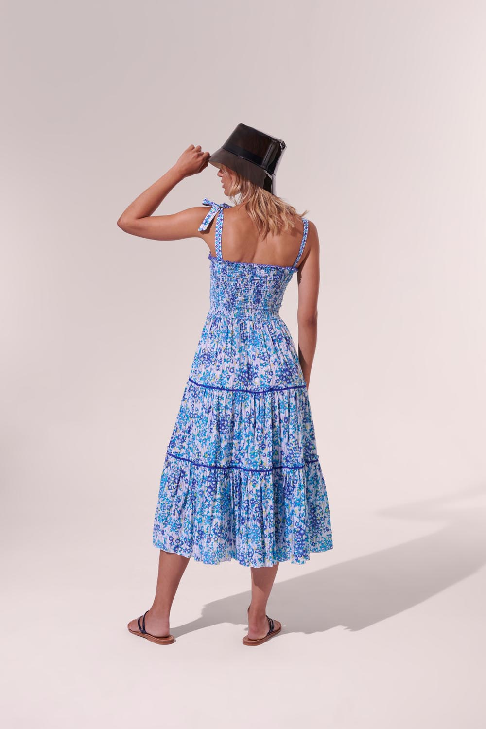 Robe Midi Triny - Blue Aquarelle - Femme