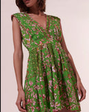 Vestido Corto Agnes - Verde Botanique - Mujer