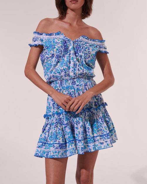 Alba Short Dress - Blue Aquarelle - Woman
