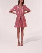 Amanda Short Dress - Pink Mayflower - Women