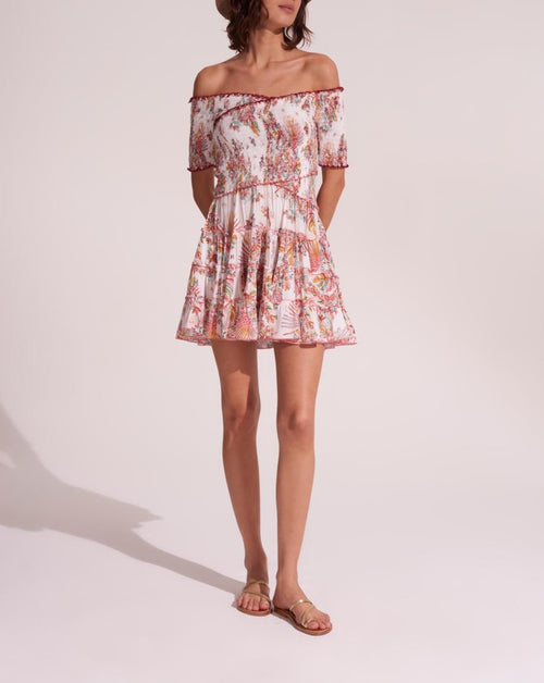 Soledad Short Dress - Pink Rainforest - Woman