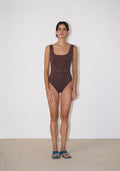 Greta One Piece Swimsuit - Brown