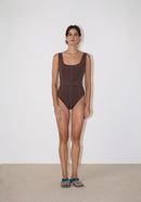 Maillot Une Pièce Greta - Marron