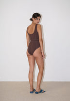 Greta One Piece Swimsuit - Brown