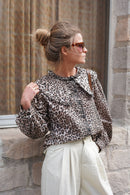 Blouse Albertine Large Leopard collar