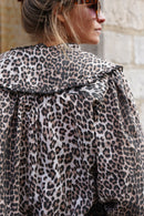 Blouse Albertine Large Leopard collar