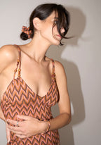 Traje de baño de una pieza Brigitte - Chevron
