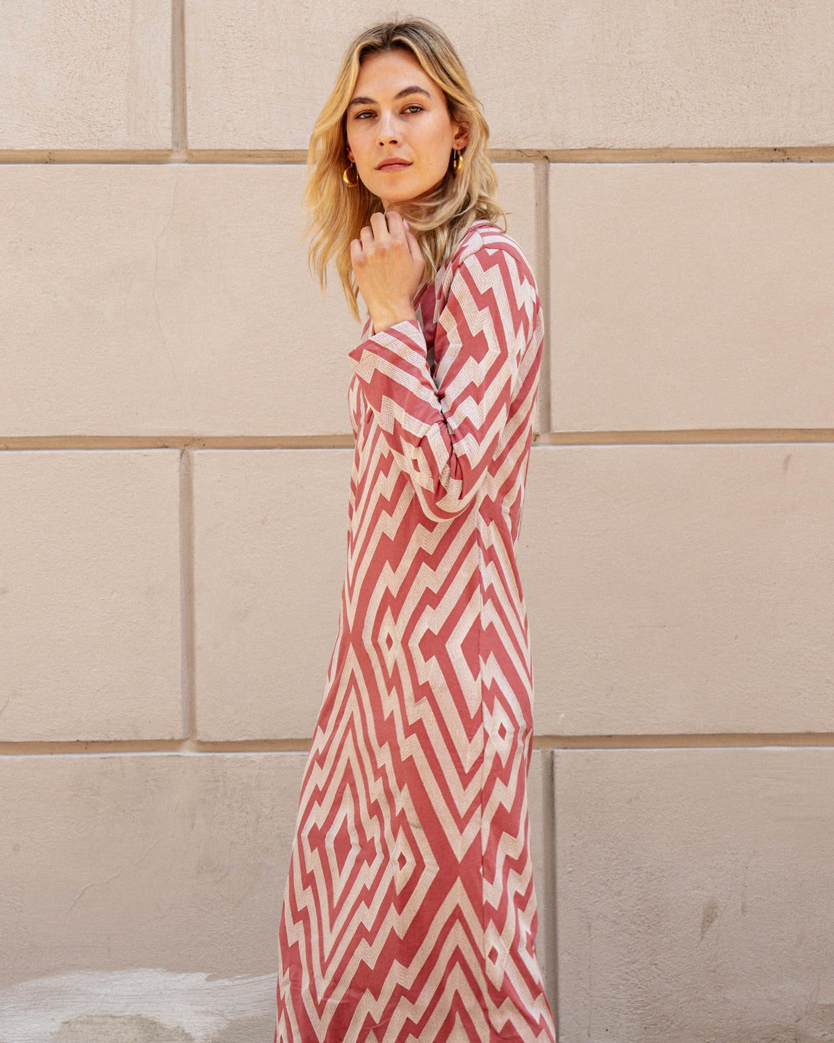 Robe Chevron Nude