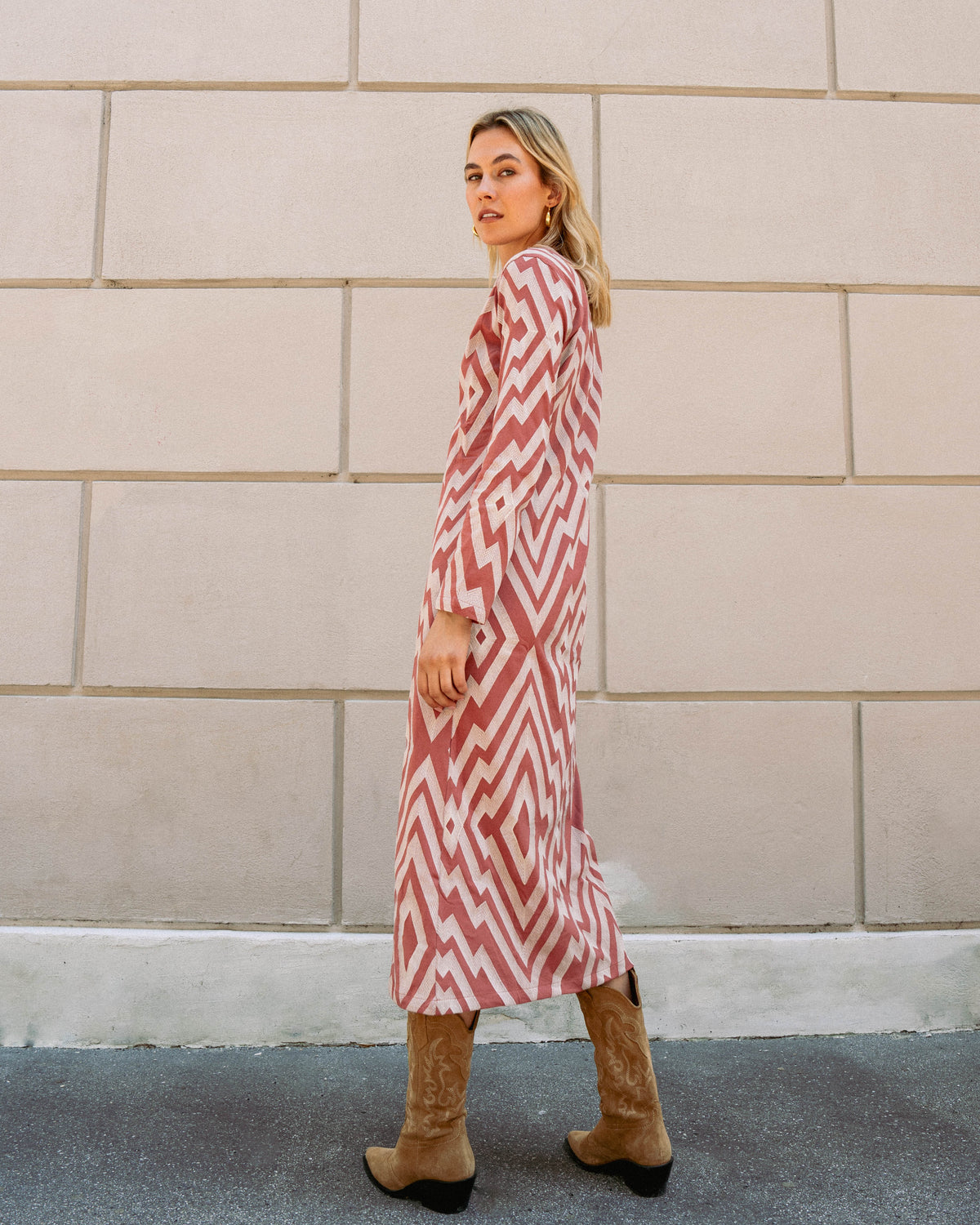 Robe Chevron Nude