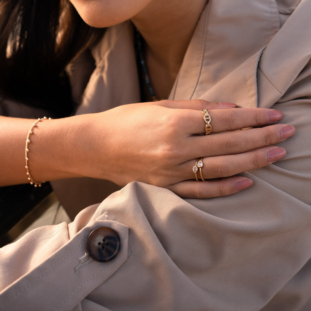 Bague Goutte Transparente