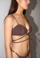 Haut De Maillot Triangle Greta - Marron