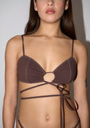 Haut De Maillot Triangle Greta - Marron