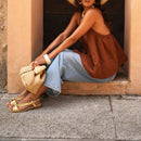 Top Soraya Camel Soutache