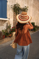 Top Soraya Camel Soutache