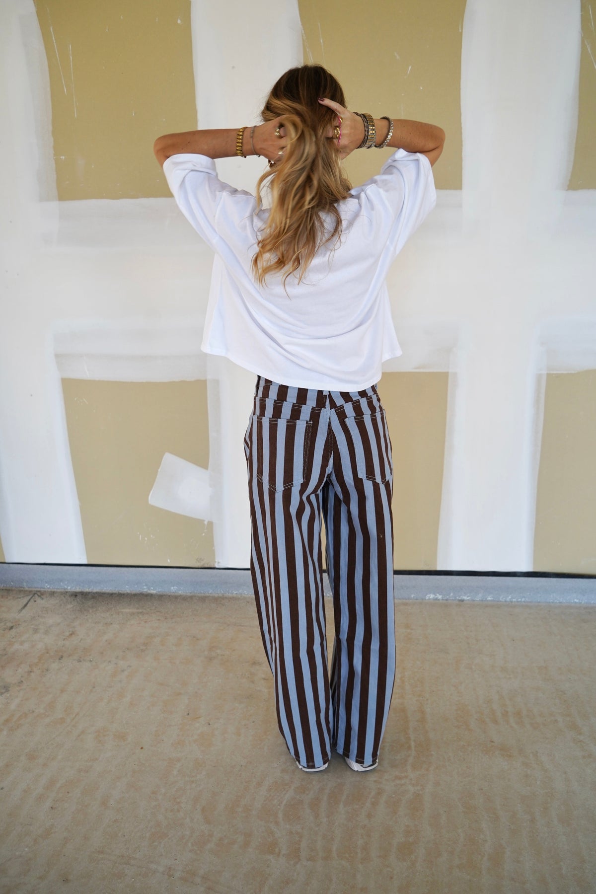 Jean Stripe Bleu