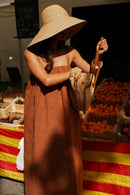 Robe Thomasina Camel Soutache