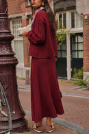 Nivia Burgundy Pointelle Skirt