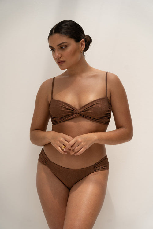 Haut Bianca - Lurex Chocolat