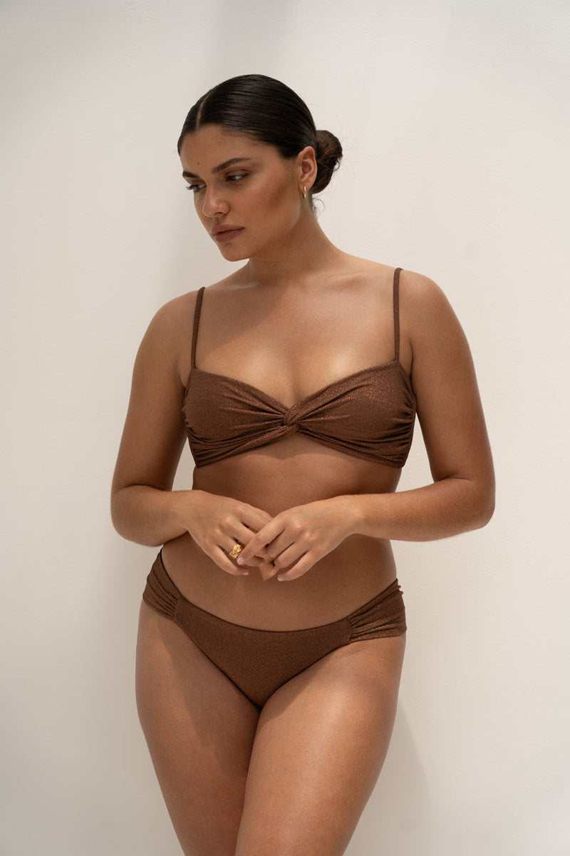 Haut Bianca - Lurex Chocolat