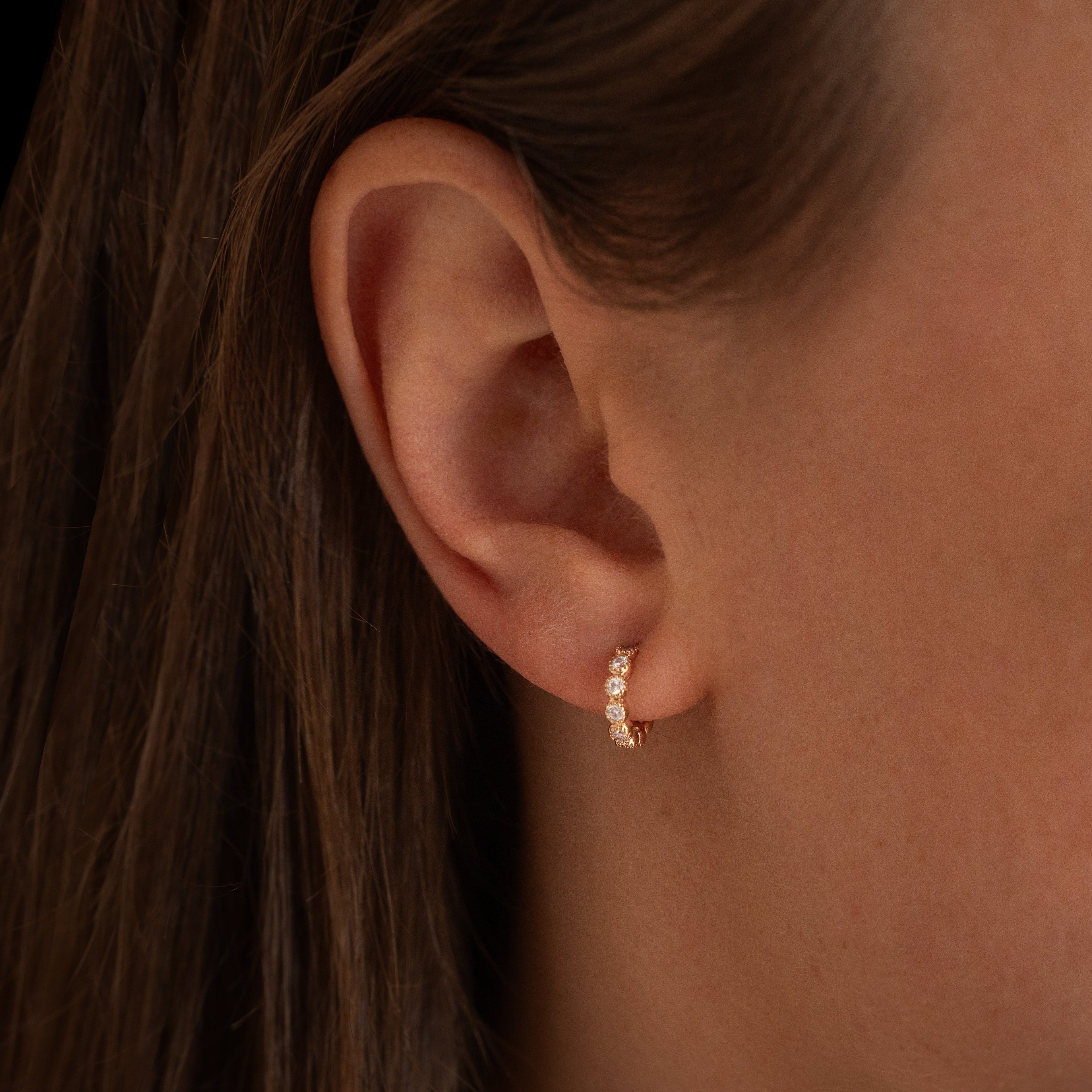 Boucles D'Oreilles Serties