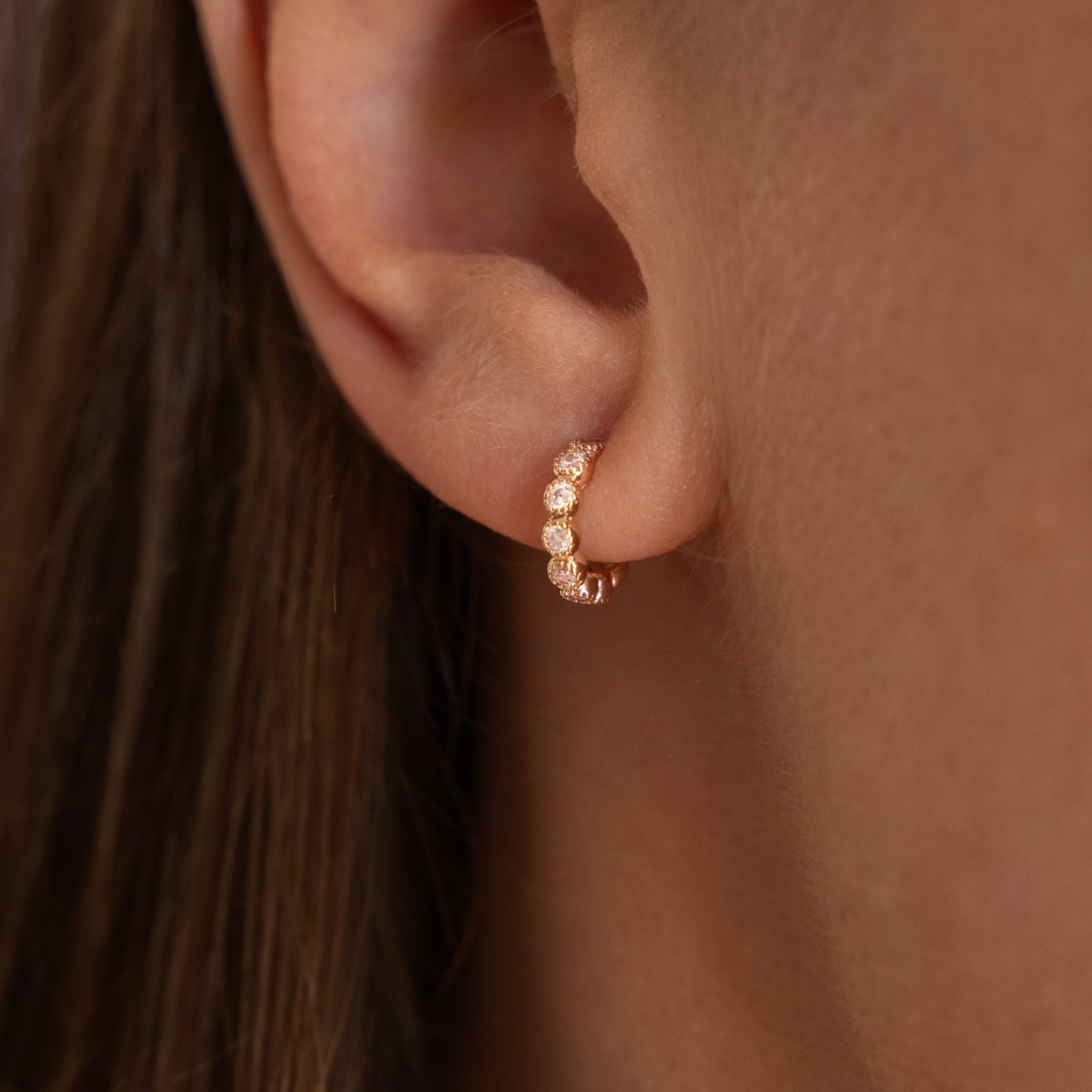 Boucles D'Oreilles Serties