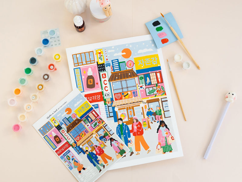 Coffret Peinture Au Numéro - Petit Pinceau - Winter In Seoul Erborian