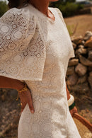 Capricci Macramé Ivory Jumpsuit