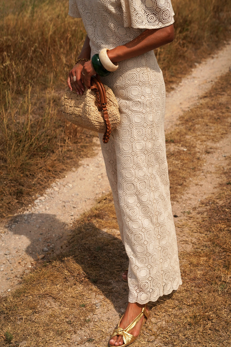 Capricci Macramé Ivory Jumpsuit