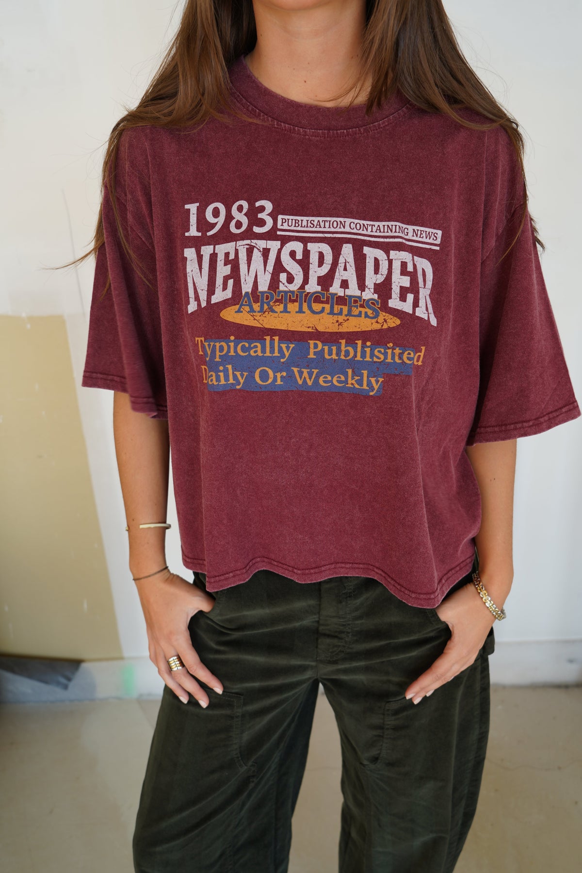 T-Shirt Newspaper Bordeaux