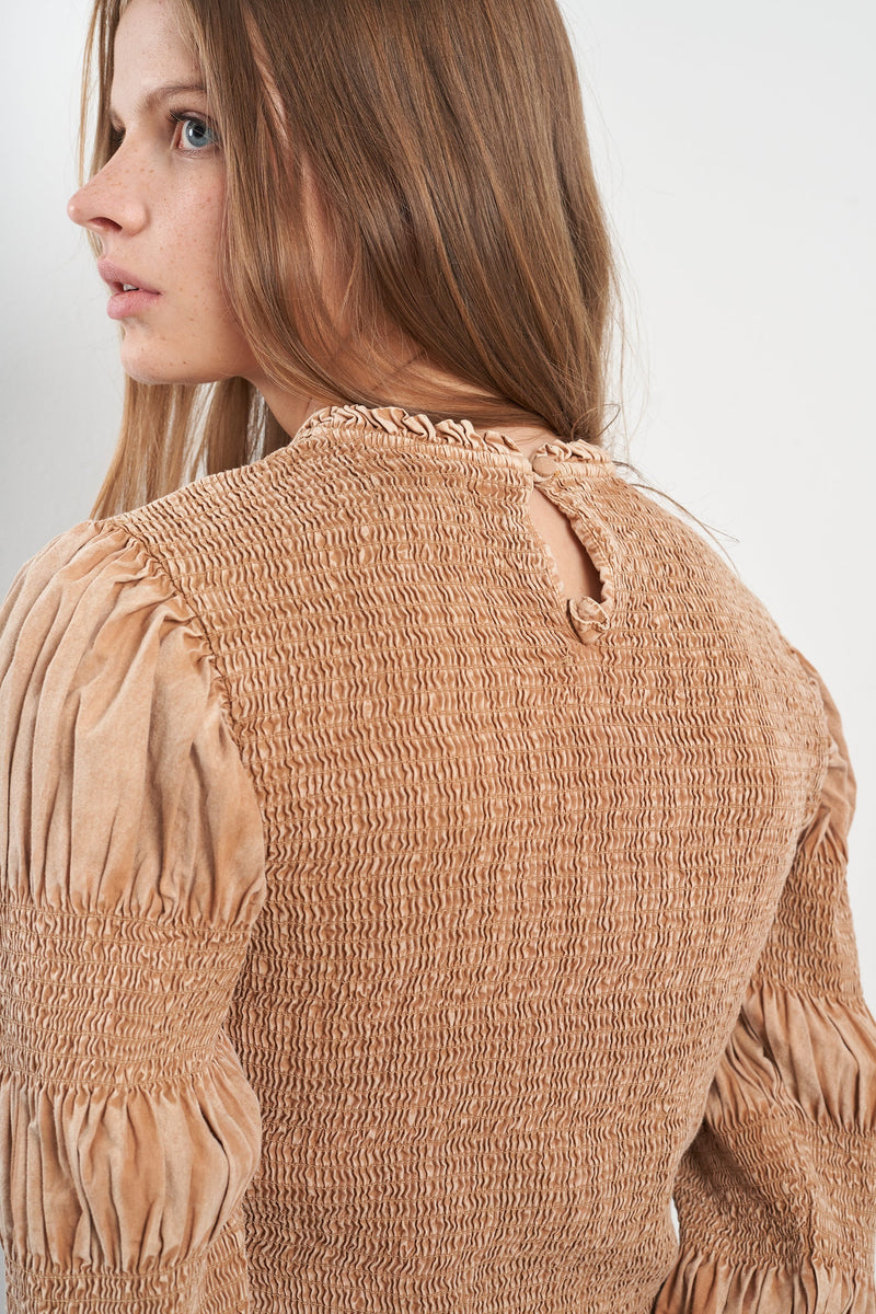 Leandra Camel Short Dress