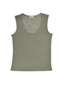 Top Linen Tank - Green