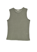 T-Shirt Sleeveless Linen - Green