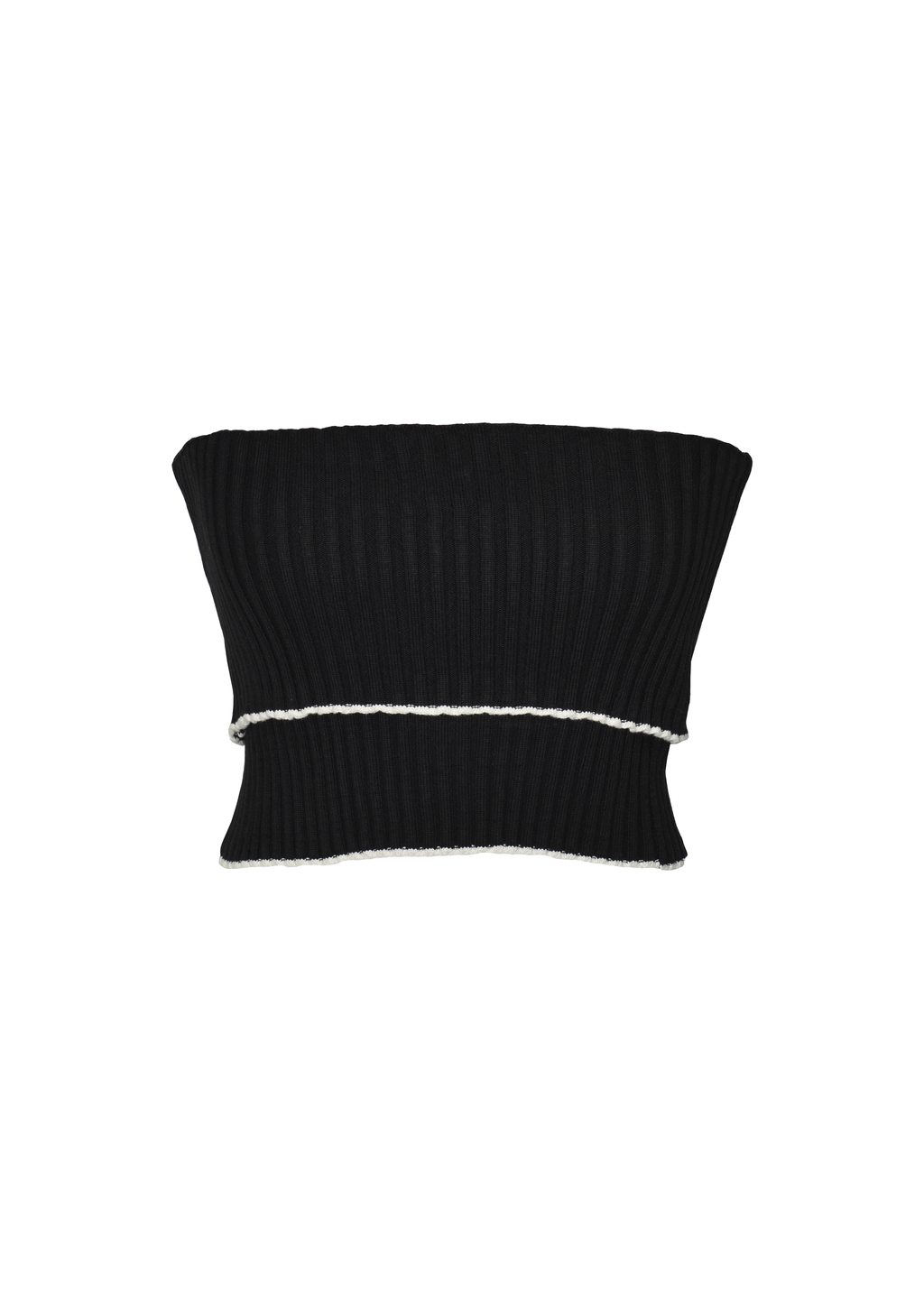 Giselle Knitted Bandeau Top - Black