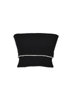 Giselle Knitted Bandeau Top - Black