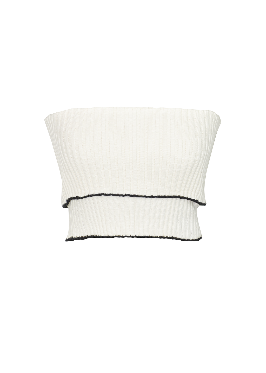 Giselle Knitted Bandeau Top - White