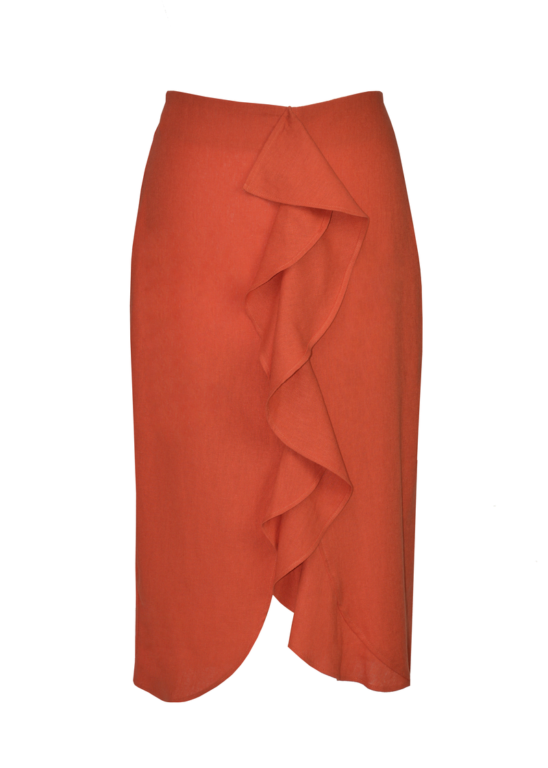 Jupe Najah Linen - Orange