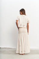 Alma White Skirt
