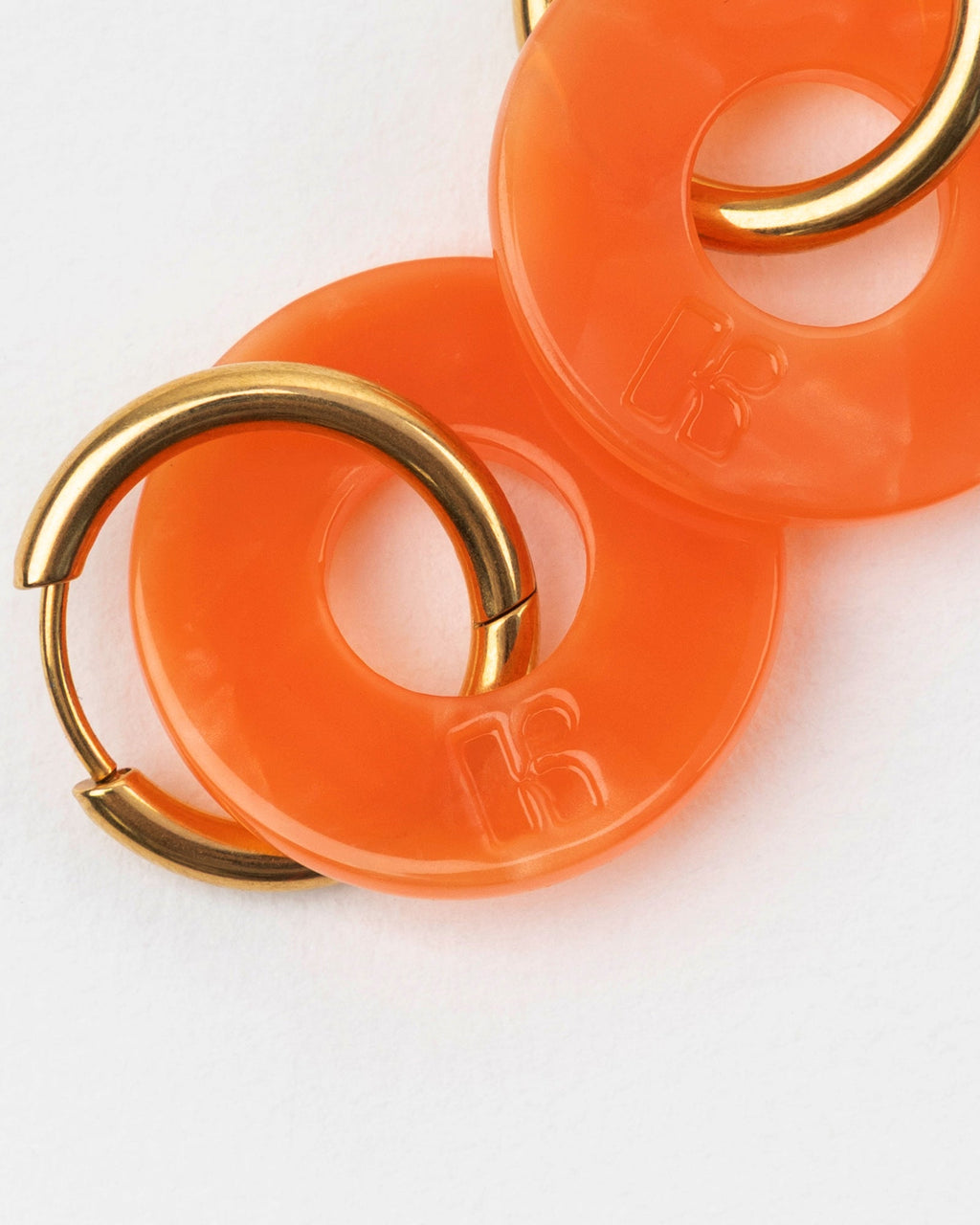 Boucles D'Oreilles Donuts - Orange