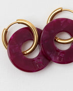 Boucles D'Oreilles Donuts - Cerise