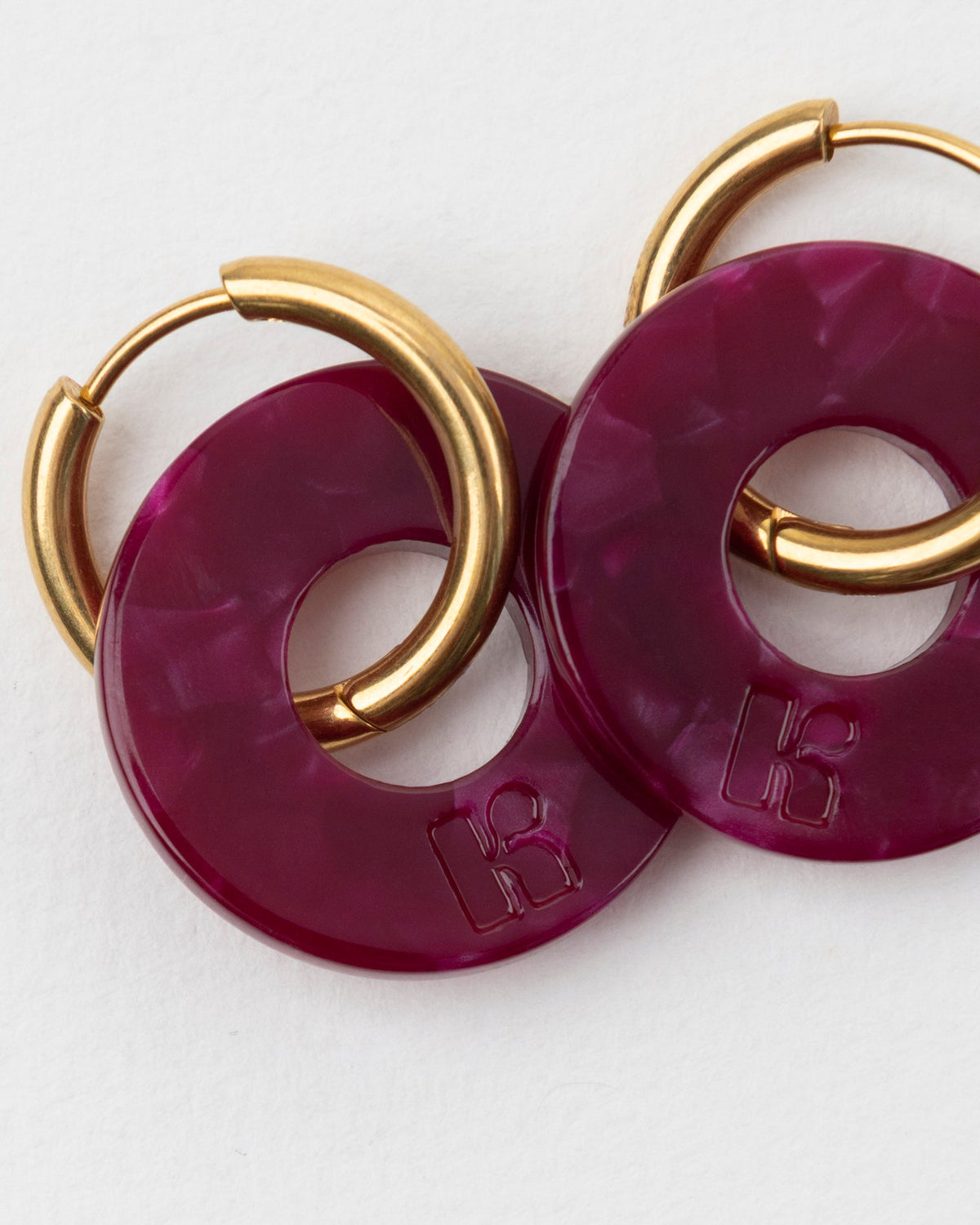 Boucles D'Oreilles Donuts - Cerise