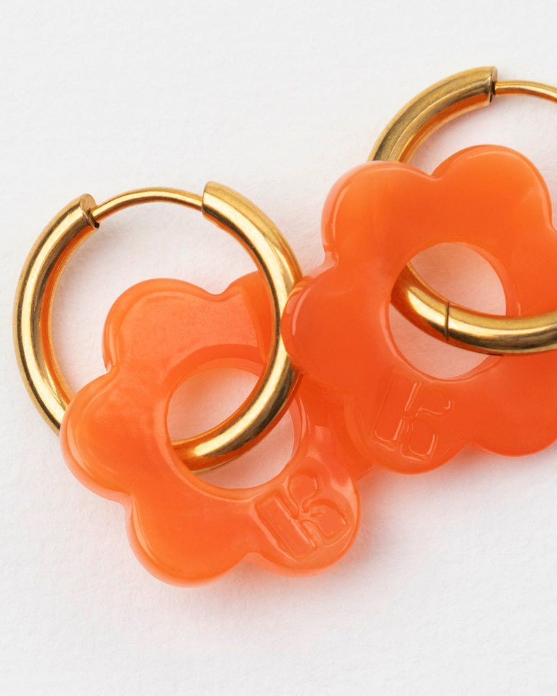 Baby Fleurette Earrings - Orange