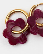 Boucles D'Oreilles Baby Fleurette - Cerise