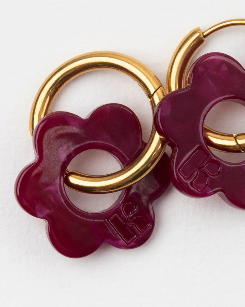 Baby Fleurette Earrings - Cherry
