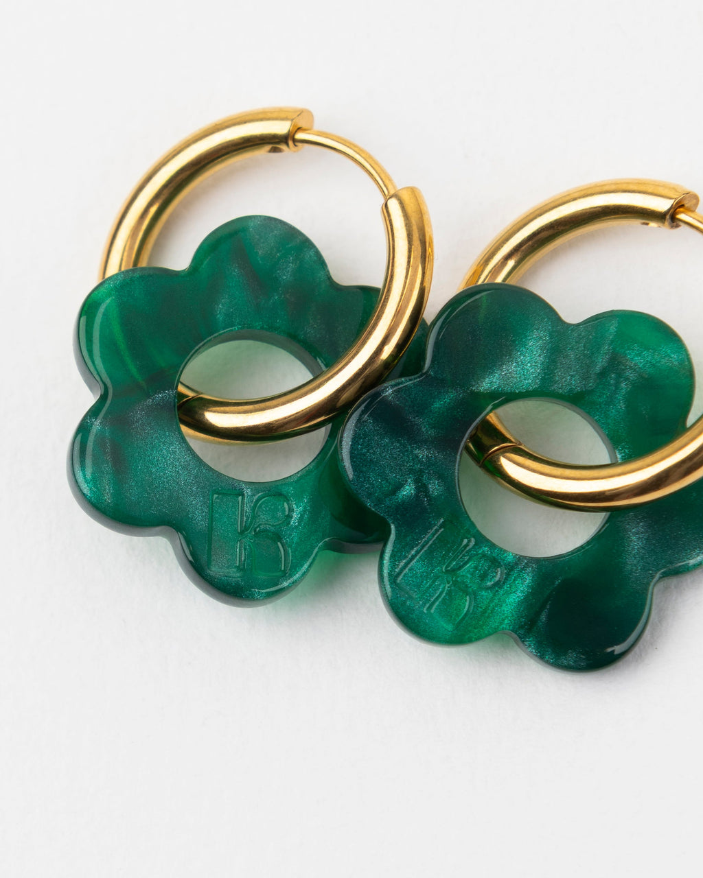 Boucles D'Oreilles Baby Fleurette - Vert