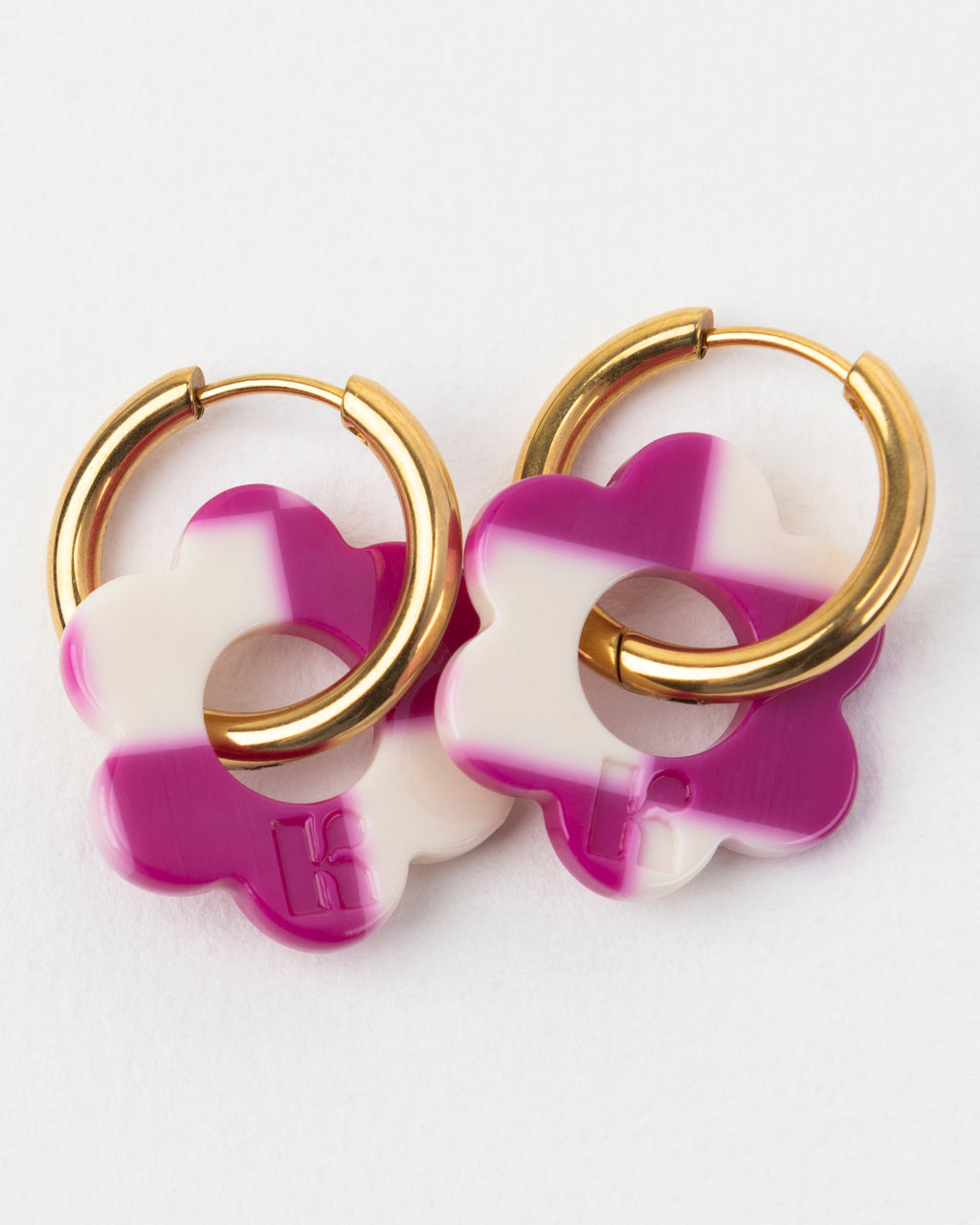 Boucles D'Oreilles Baby Fleurette - Carreaux