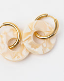 Donut Earrings - Nude