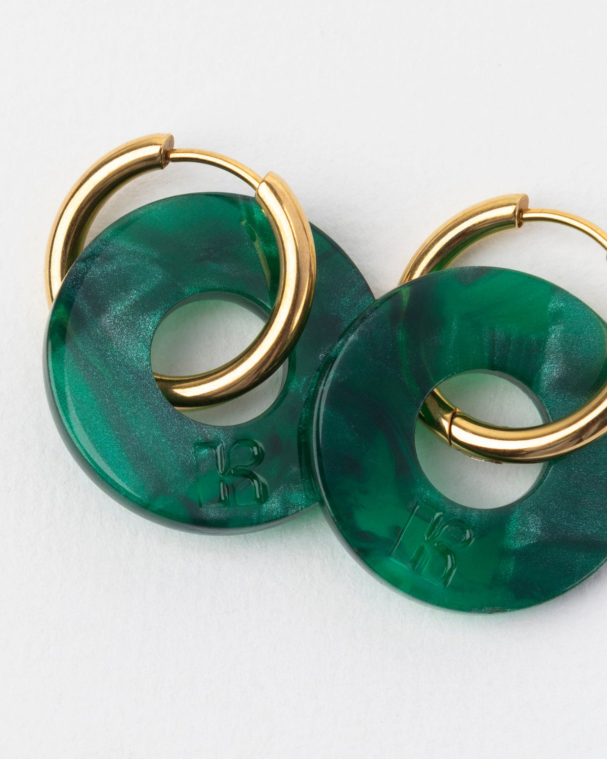 Boucles D'Oreilles Donuts - Vert