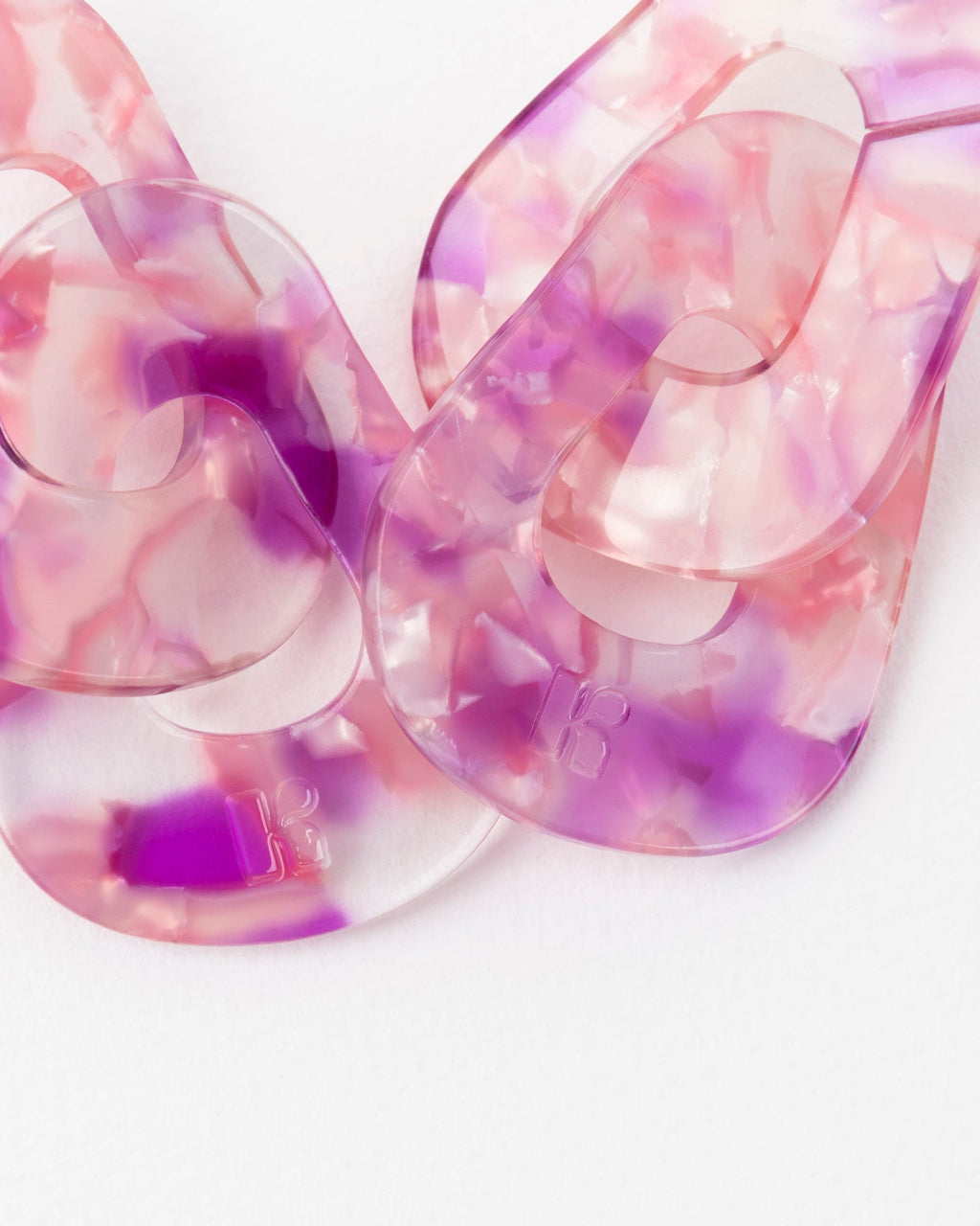 Boucles D'Oreilles Maillon - Pink