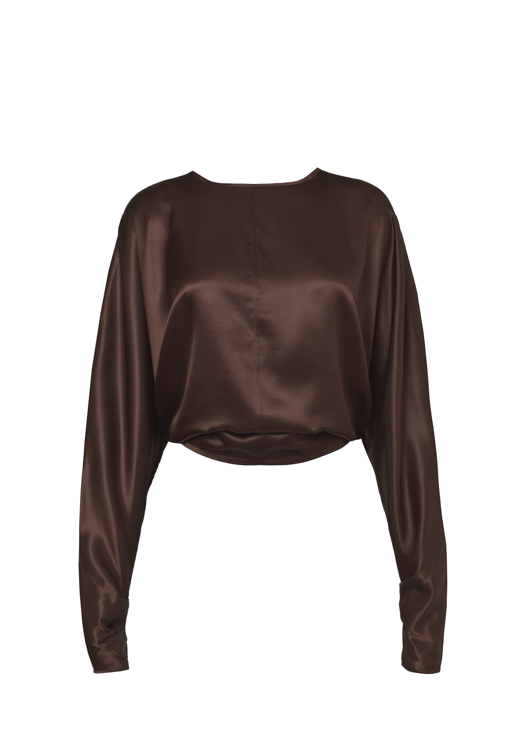 Halo Silk Blouse - Brown